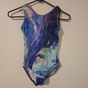 GK Elite Child Large Serene Leotard Strappy Back Watercolors